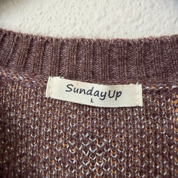 SundayUp Western Cowboy Sweater in Brown Size L - Picture 4 of 6